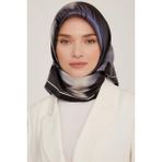 Armine Ipek Eşarp Nostalji Twill 8814D-52 - Siyah - Mor