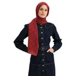 Armine Ipek Minimal Monogram Desen Şal 32109, Bordo