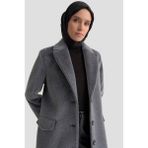 Armine Kadın Kaban 25KD1708 Antrasit Renkli Modern Tasarım ile Günlük Şıklık - 44