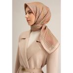 Armine Klasik Desenli Saf Ipek Sura Eşarp 9319D, Tek Ebat, ZMR 003073, 83, Kadın