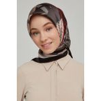 Armine Nostalji Serisi %100 Ipek Twill Eşarp 8620D-04 - Renkli - 90 x 90 cm