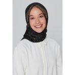 Armine Saf Ipek Eşarp (Nostalji Sura) (S) 8113D 06 - Siyah - Gold - Renk
