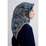 Armine Saf İpek Sura Eşarp Çok Renkli 90x90, Tek Ebat, SYR50187, Çok Renkli, kadın