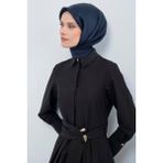 Armine Saf Ipek Twill Eşarp 9502D 10 - Lacivert - 90 x 90 cm