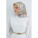 Armine Saf Ipek Twill Eşarp 9519D 84 - Lila - 90 x 90 cm
