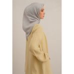 Armine Şık Modern Eşarp Gümüş Renkli Yazlık Baş Aksesuarı