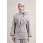 Armine Soyut Desenli Saf İpek Twill Eşarp 9311D 06