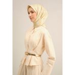 Armine Soyut Desenli Saf İpek Twill Eşarp 9311D 07