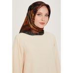 Armine Soyut Desenli Sura Saf İpek Eşarp 9244D 15 34