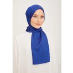 Armine SYR25054 Trend Jakarlı Deniz Mavisi A Logo Dama Desen Kadın Şal