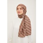 Armine SYR25106 Trend Pure Lina Kahverengi Zincir Desen Kadın Şal