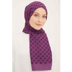 Armine SYR25142 Trend Ultra Lıght A Logo Patlıcan Moru Kadın Şal