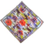 Armine Tivil İpek Eşarp 9240-80 Mor Karışık Desen