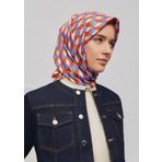 Armine Tivil İpek Eşarp 9309-01 Kırmızı Karışık Desen