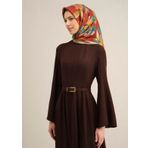 Armine Tivil İpek Eşarp 9312-52 Bordo Karışık Desen