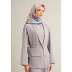 Armine Tivil İpek Eşarp 9318-31 Mavi Karışık Desen