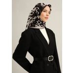 Armine Tivil İpek Eşarp 9320-32 Siyah Karışık Desen