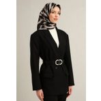 Armine Tivil İpek Eşarp 9325-80 Siyah Karışık Desen