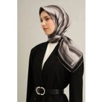 Armine Tivil İpek Eşarp 9327-83 Siyah Karışık Desen
