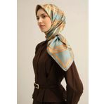 Armine Tivil İpek Eşarp 9333-84 Yeşil Karışık Desen