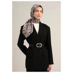 Armine Tivil Ipek Eşarp 9335-87 Gri Karışık Desen, Gri