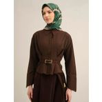 Armine Tivil İpek Eşarp 9346-12 Yeşil Karışık Desen