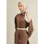 Armine Tivil İpek Eşarp 9351-09 Gri Karışık Desen