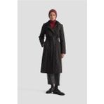 Armine Trend 25KT706 Siyah Kemerli Kapitone Kadın Mont