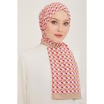 Armine Trend Açelya Şal 6347 16, 16-Bej,Fuşya,Turuncu