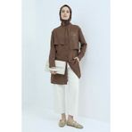 Armine TREND Aller Detaylı Beli İpli Çiçek Desen İşlemeli Tunik Taba 26YT407