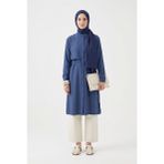Armine TREND Aller Detaylı Beli İpli Uzun Tunik İndigo 26YT412