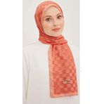 Armine Trend B.Janjan Şal 87 -Turuncu Dama Desen