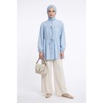Armine TREND Büzgülü Tunik Mavi 26YT480