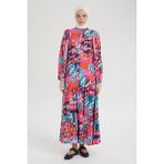 Armine Trend Desenli Renkli Elbise Pembe 24YT952 - 42