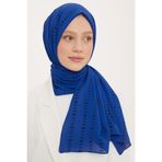 Armine Trend Monogram Saks Mavisi Lacivert Kadın Şal