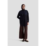 Armine TREND Taş İşlemeli Gizli Düğmeli Tunik Lacivert 25KT419