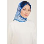 Armine%100 Sura İpek Eşarp 90x90, Tek Ebat, E24YA9100D03, Mavi, kadın