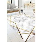 armolin Geometrik Mermer Desen Lastikli Halı Örtüsü (Süngerli) HOarm-588