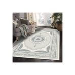armolin Nakiş Desenli Mint Kadife Görünüm Lastikli Halı Örtüsü (Süngerli) HOarm-892