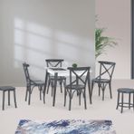 Armonia Masa Tonet Sandalye, Beyaz Antrasit, 125X80