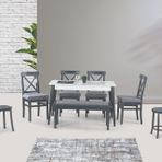 Armonia Masa Ve Sandalye Tabure Takımı, Dikdörtgen, 125X80
