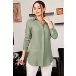 Armonika ARM-19Y001003 Yeşil Tunik Kadın Gömlek