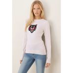 Armonika Kadın Ekru Bisiklet Yaka Aplikeli Kazak ARM-26K136002 - M - L