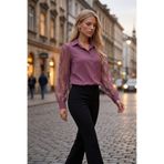 armonika Kadın Koyu Pembe Kolları Tül Gömlek ARM-20K001068