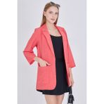 armonika Kadın Pembe Cepli Oversize Ceket ARM-25Y001064