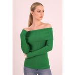 Armonika Kadın Yeşil Madonna Yaka Triko Kazak ARM-26K136062 - M - L