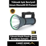 Armoris Deluxe Özel 5 Modlu 8800 Mah Beyaz Aydınlatma 1000M Menzilli 200W Güçlü Şarjlı El Feneri Projektör - Mavi