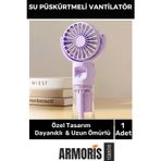 Armoris l Taşınabilir 3 Kademeli 1200 mAh Uyumlu Usb Şarjlı Su Hazneli Püskürtmeli Mini Klima Vantilatör