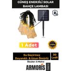 Armoris Yeni Nesl Solar Güneş Enerji 30 Ledli Su Damlaları 5 Metre Uzunluğunda Sarı Renkli Bahçe Aydınlatma