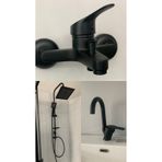 Armour Armatür Banyo Seti 3'lü Siyah Siyah
